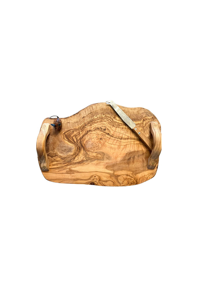Italian Olivewood Charcuterie Board with Mouse and Cheese Knife